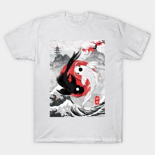 Japanese Koi Fish yingyang T-Shirt